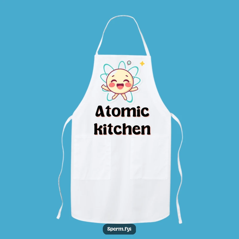 Funny Atom Spin Apron: Cook with Energetic Joy, Perfect Funny Gift!