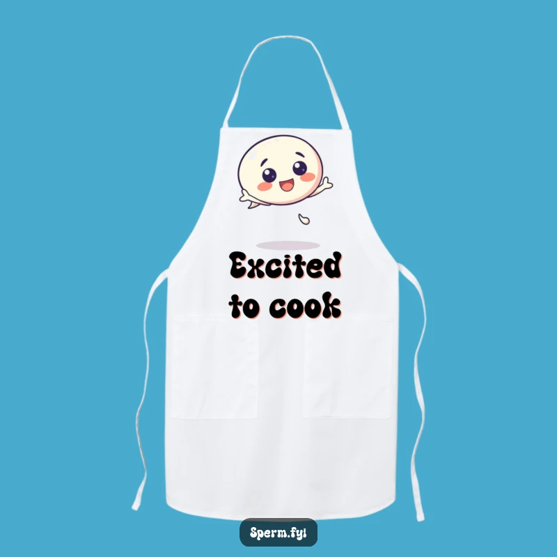 Funny Kawaii Speech Bubble Apron - Bouncing Chef Character, Practical Funny Gift
