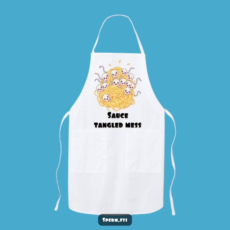 Funny Spaghetti Sperm Apron: Cook Up Chaos, Bold Kitchen Gift