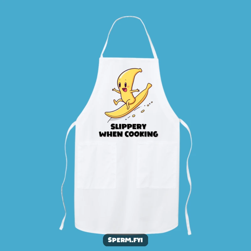 Funny Sperm Banana Peel Apron: Cook with Thrills, Bold Kitchen Gift