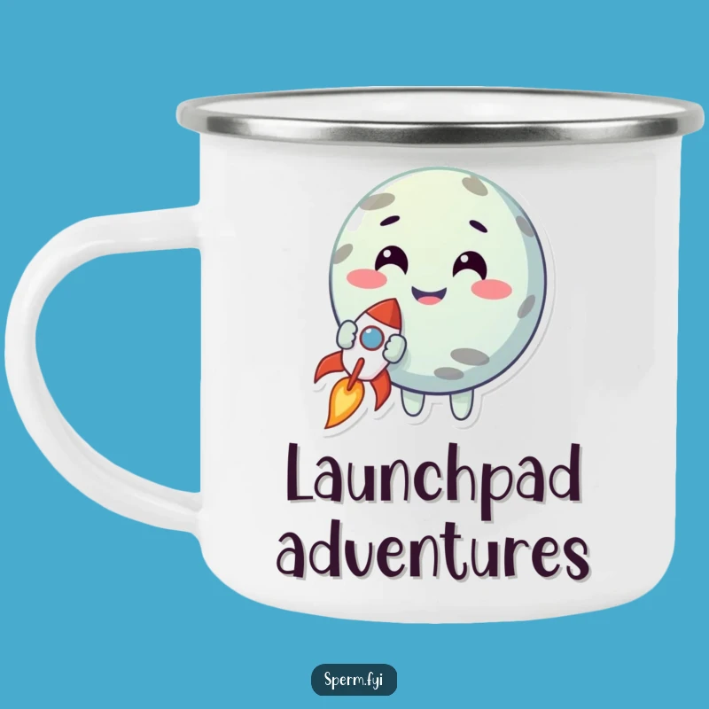 Funny Planet Rocket Camping Mug: Sip Your Dreams Under the Stars