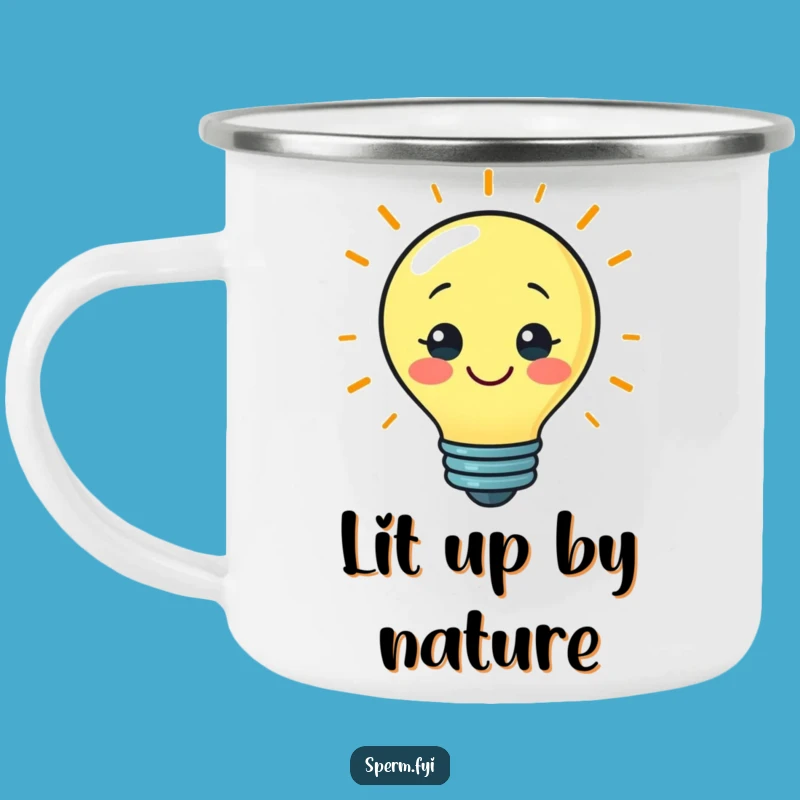 Funny Bright Idea Lightbulb Camping Mug: Ideas Glow Around the Fire