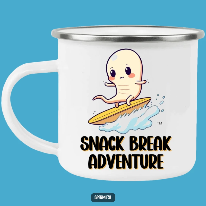 Funny Sperm Chip Surf Mug - Adventure Rider, Rugged Humor Gift