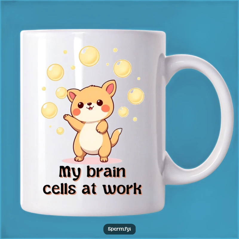 Funny Kawaii Juggler Mug: A Hilarious Orb Balancing Act, Perfect Gift for Fun Lovers