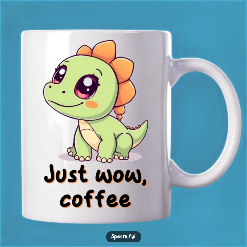 Funny Dinosaur Gift Mug - Curious Eyes Wide Eyed Dino, Perfect Humorous Present