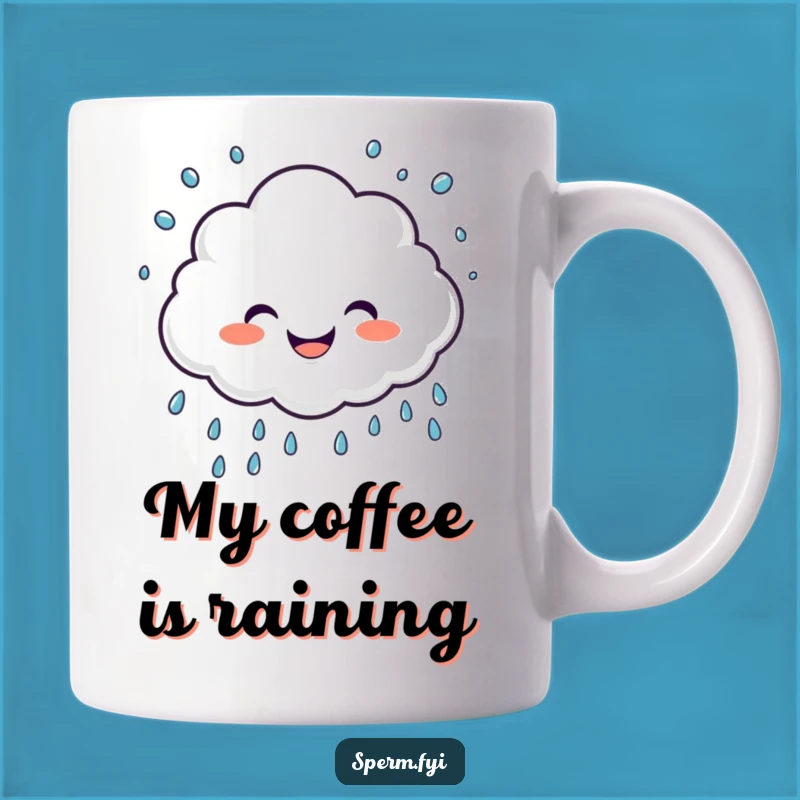 Funny Cloud Mug: Giggling Rain Sprinkler, a Cheerful Humorous Gift