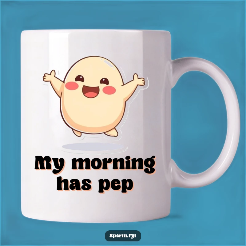 Funny Blob Bounce Mug: Joyful Character, Happy Smile, Perfect Gift for Cheer
