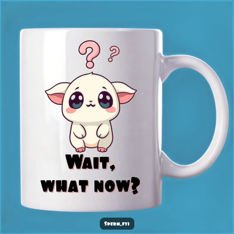 Funny Surprised Kawaii Creature Mug - Perfect Gift for the Puzzled