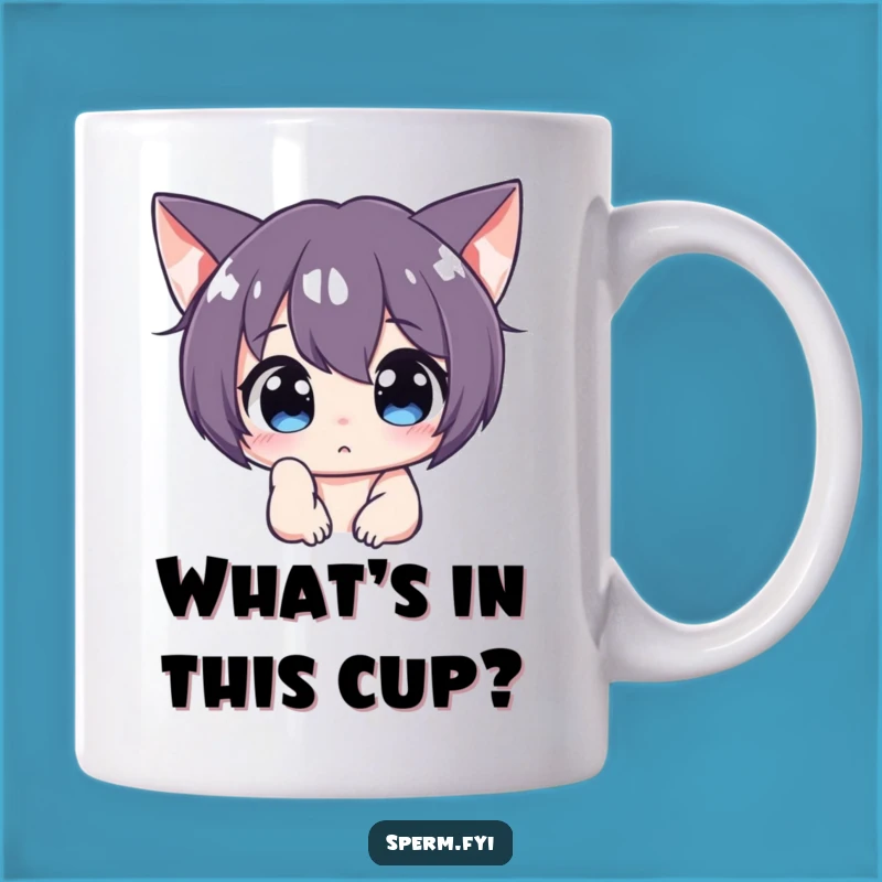 Funny Curious Character Mug: Peering Intently, What's That?, Perfect Gift for Nosey People