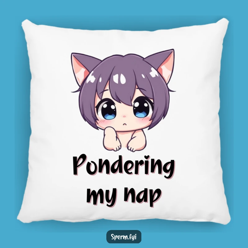 Funny Curious Character Pillow: Cozy Cushion with Peering Character, Adorable Funny Gift