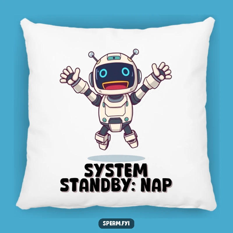 Funny Jumping Robot Pillow: Plush Comfort for an Excited Character Fan