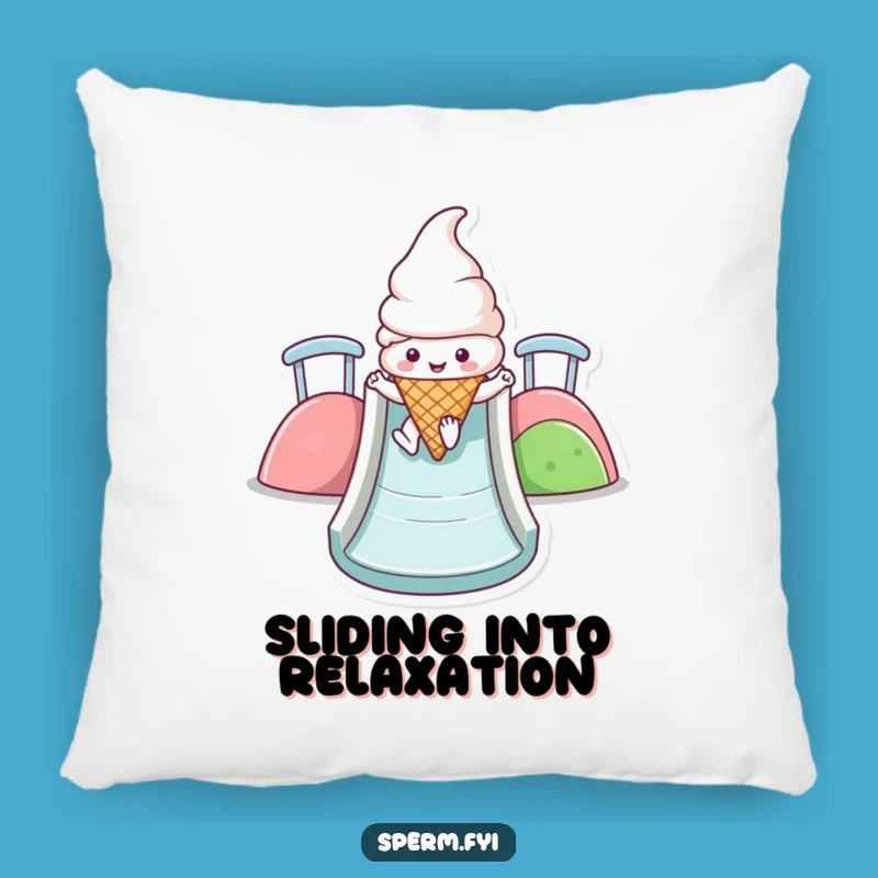 Funny Kawaii Ice Cream Pillow: Soft Slide Comfort, Ideal Funny Gift for Cuddles