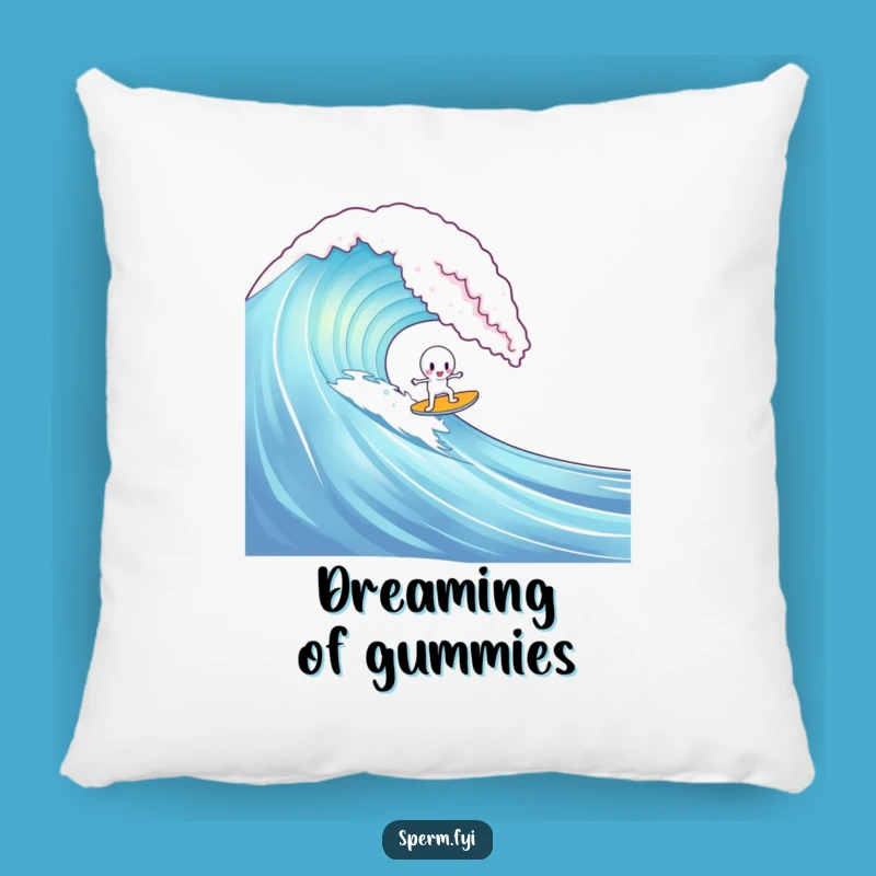 Funny Sperm Gummy Bear Surf Pillow: Soft Ride, Sweet Comfort Gift
