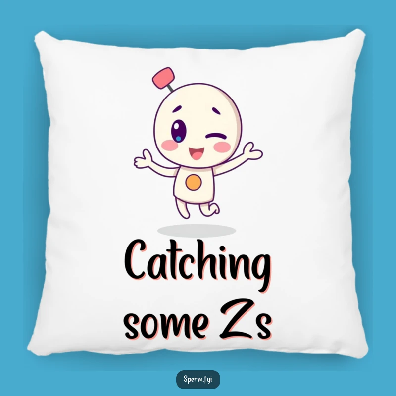 Funny Winking Atom Dance Pillow: Cuddle Up with Science Fun