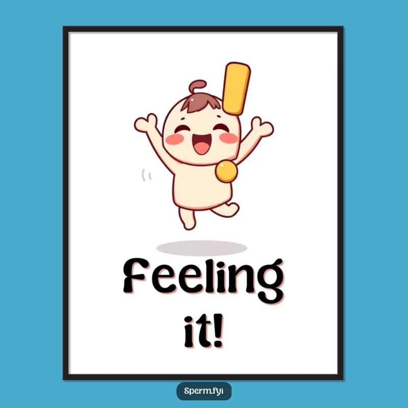 Funny Joyful Kawaii Character Digital Art - Printable Gift for Happiness