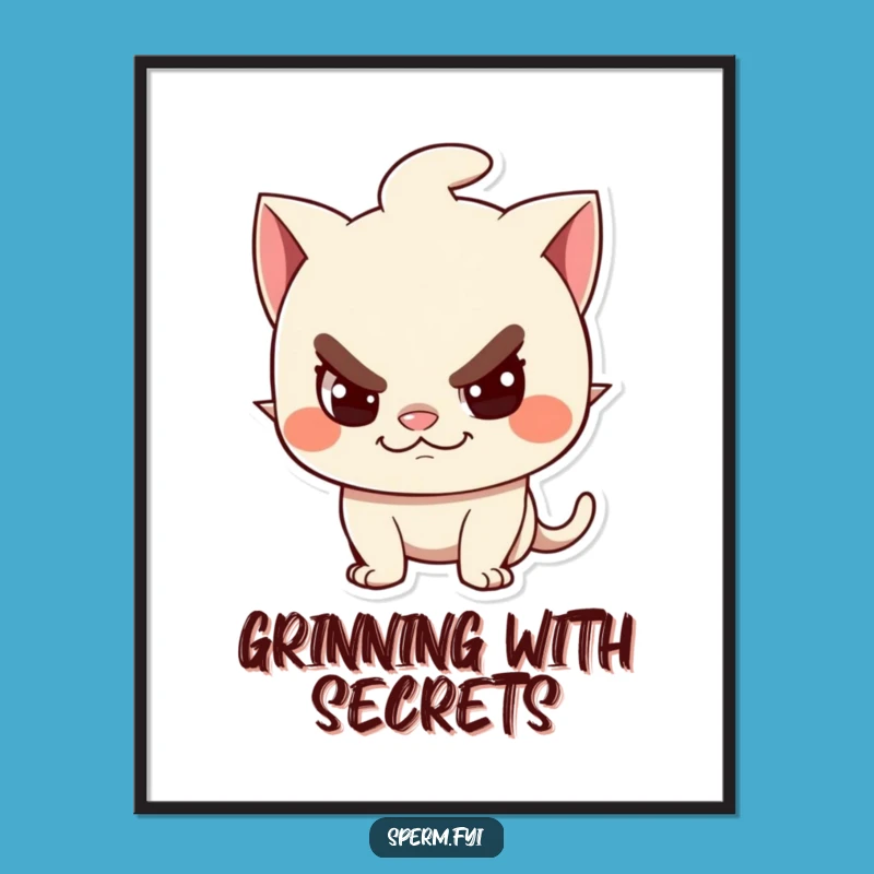 Funny Grinning Art Print: Instant Mischief for Walls, Downloadable Funny Gift