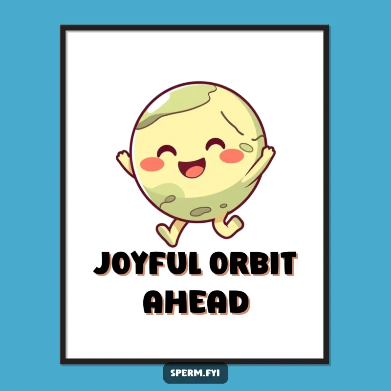 Funny Planet Digital Art: Joyful Hopper Print, an Instant Humorous Gift