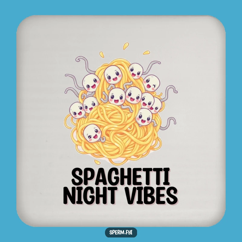 Funny Spaghetti Sperm Coaster: Protect Surfaces with Absurdity