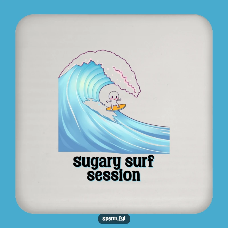 Funny Sperm Gummy Bear Surf Coaster: Protect Surfaces with Sweetness