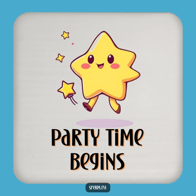 Funny Star Comet Tag Coaster Set: Protect Surfaces with Cosmic Humor