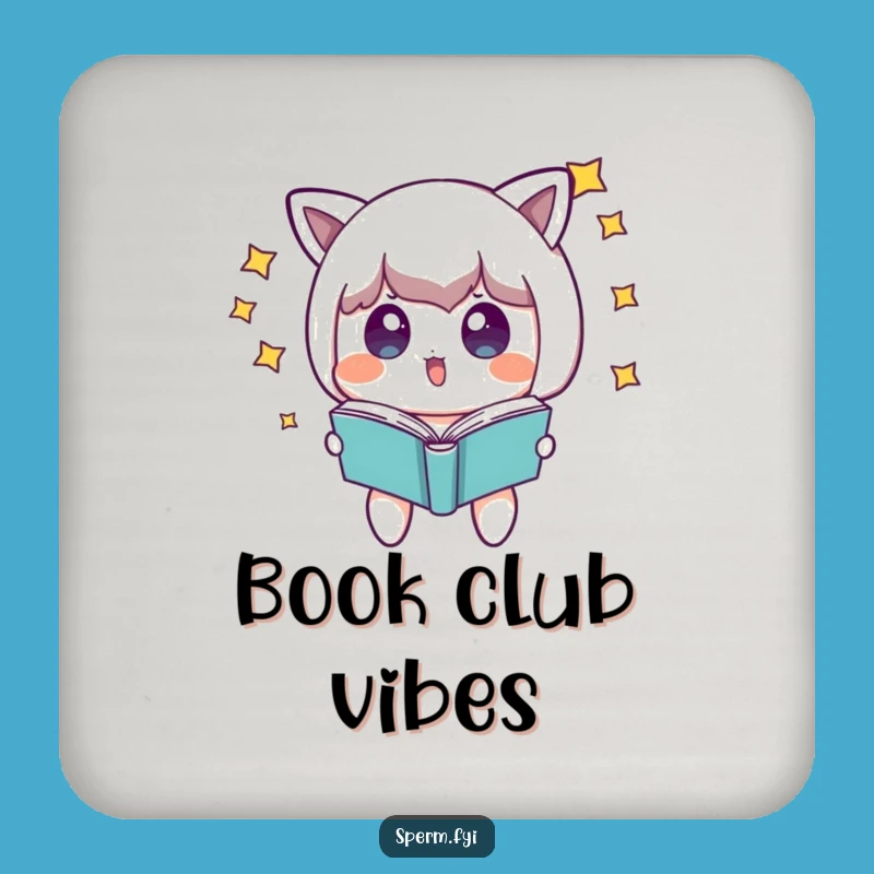 Funny Starry Book Coaster: Character's Magical Tabletop Art