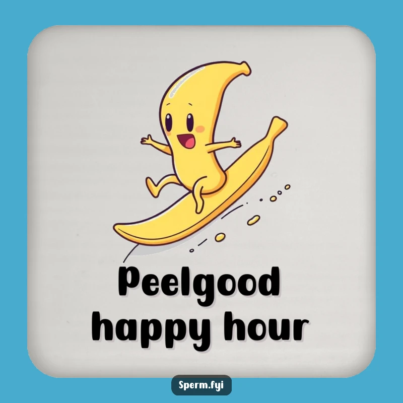 Funny Sperm Banana Peel Coaster: Protect Surfaces with Adventure