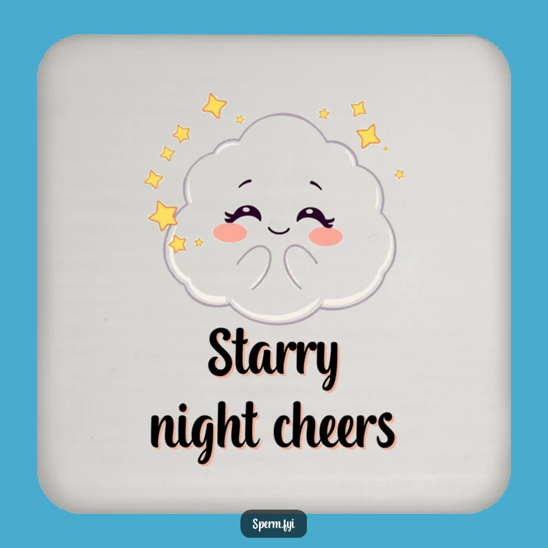 Funny Galaxy Cloud Coaster Set: Protect Surfaces with Starry Whimsy