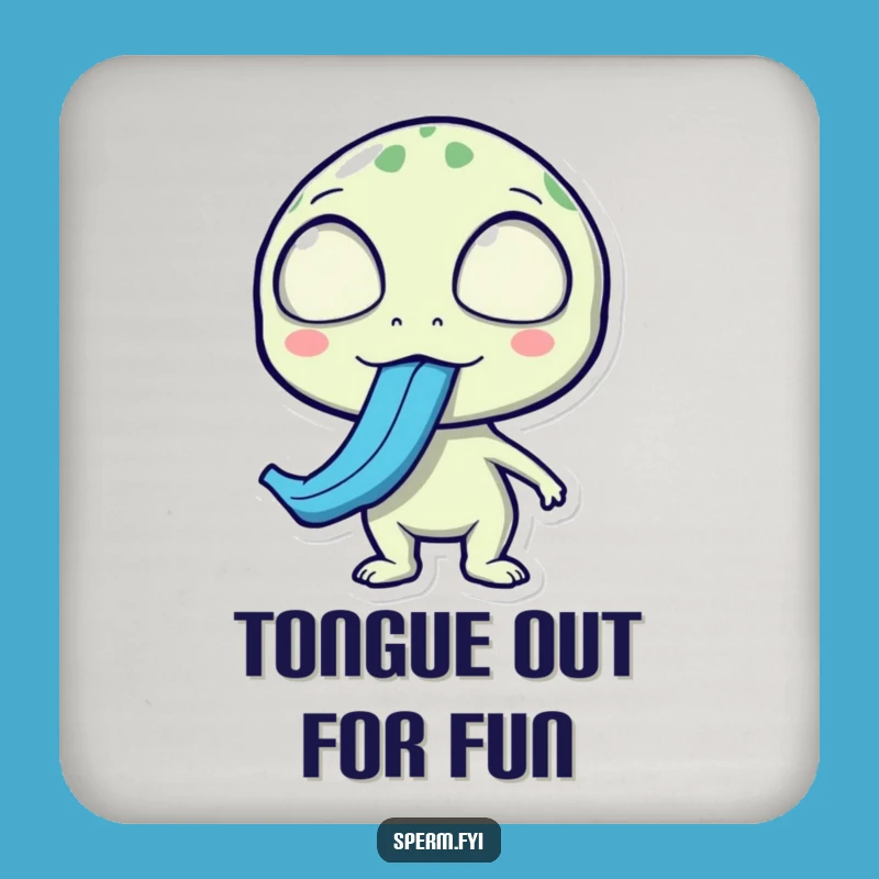 Funny Alien Coaster: Surprised Drink Holder, Humorous Quirky Gift