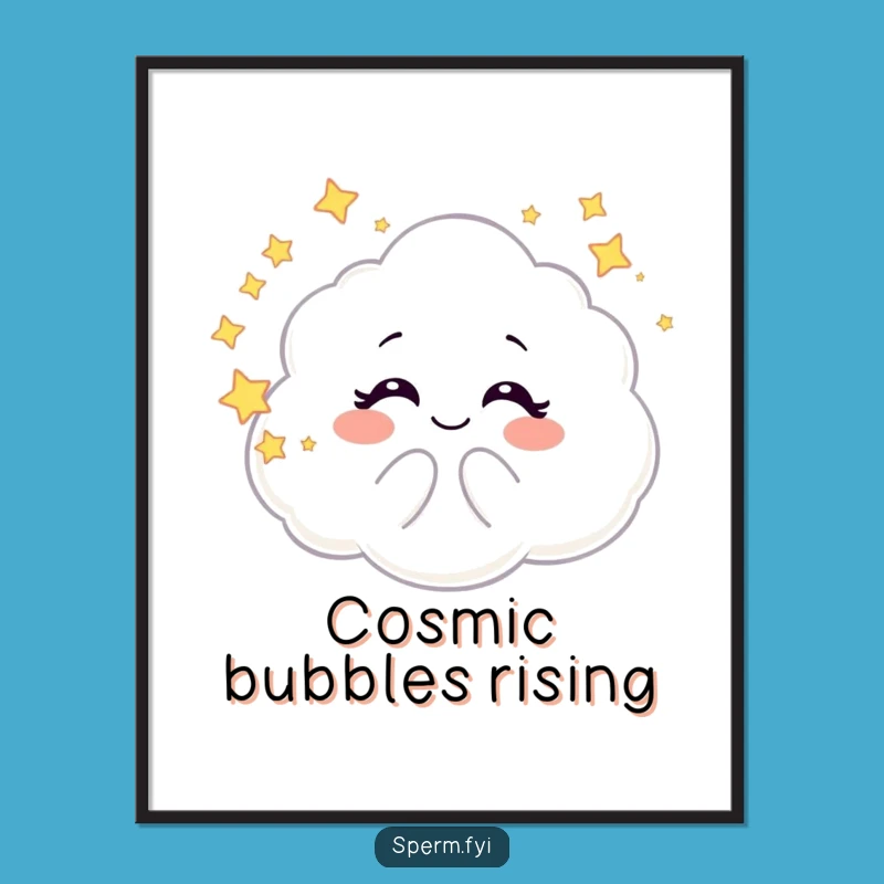 Funny Galaxy Cloud Poster: Bring Whimsical Starlight to Your Walls
