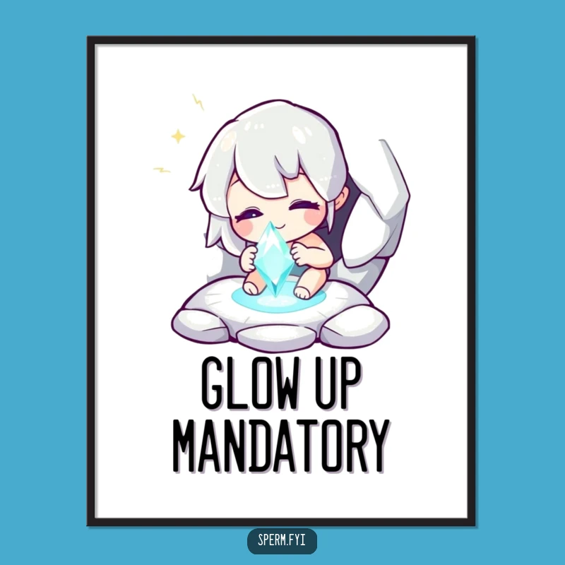 Funny Discovery Poster - Whimsical Character Gem - Wall Art Gift!