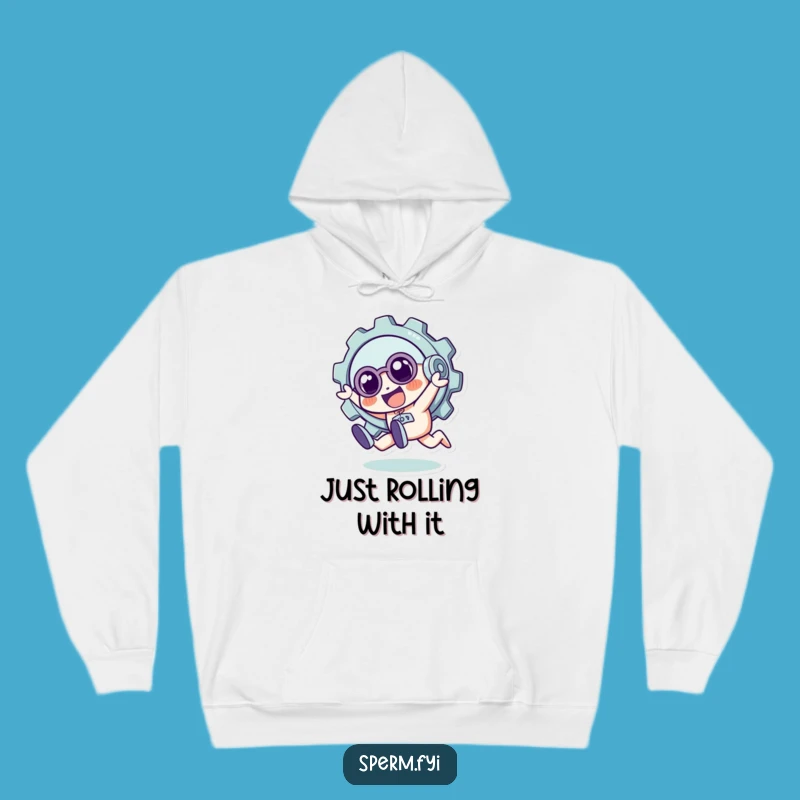Cozy Funny Quirky Gear Tumble Hoodie - Warm & Whimsical Gift