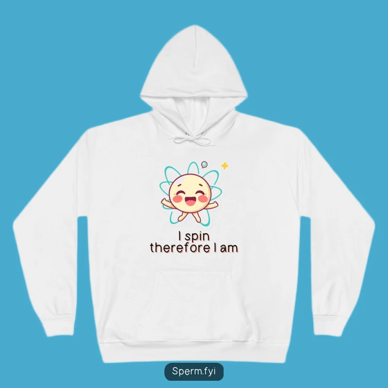 Funny Atom Spin Hoodie: Cozy Joyful Energy, The Perfect Funny Gift!