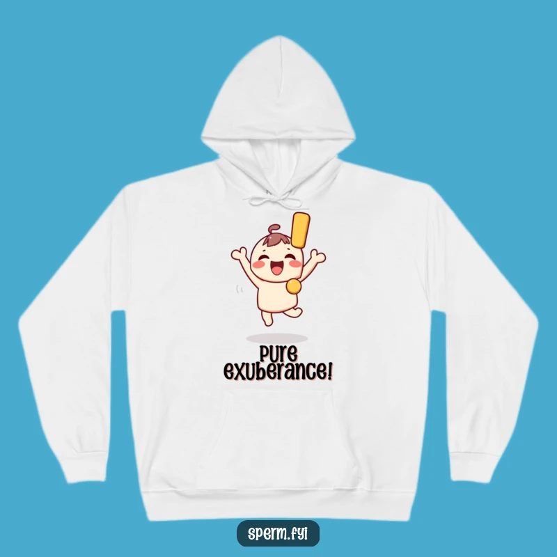 Funny Joyful Kawaii Character Hoodie - Cozy Gift for Excitement