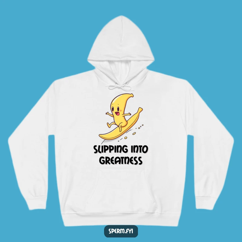 Cozy Funny Sperm Banana Peel Hoodie: Warm Thrills, Unique Gag Gift