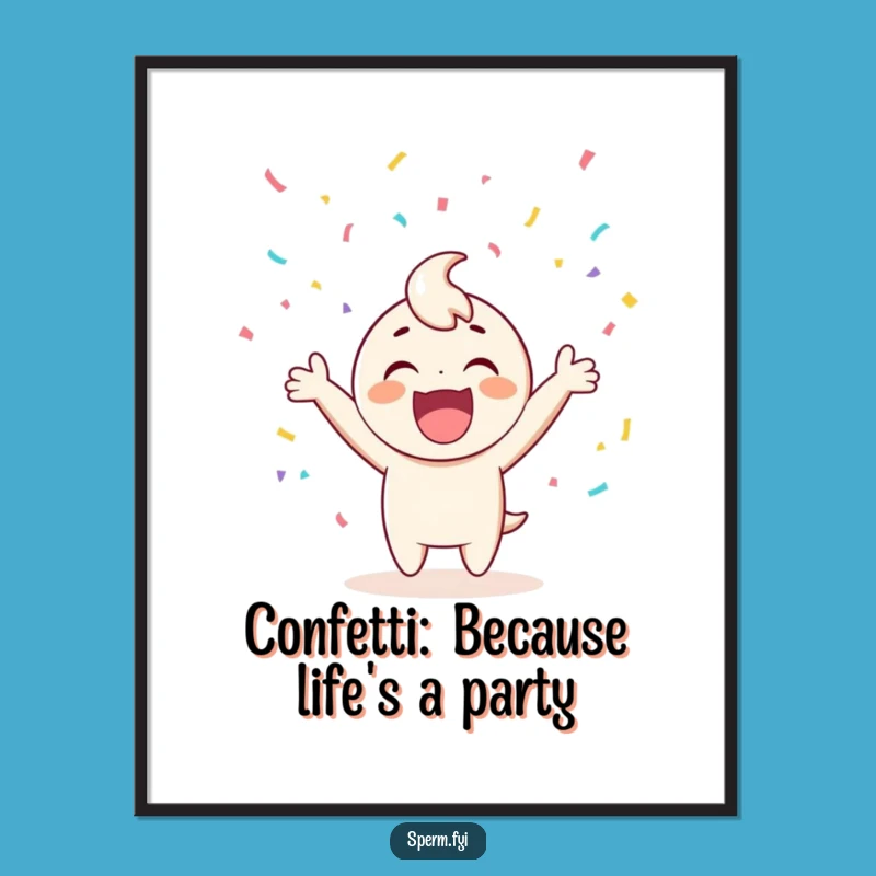 Free Printable Wall Art: Funny Cheerful Character Confetti Downloadable Art