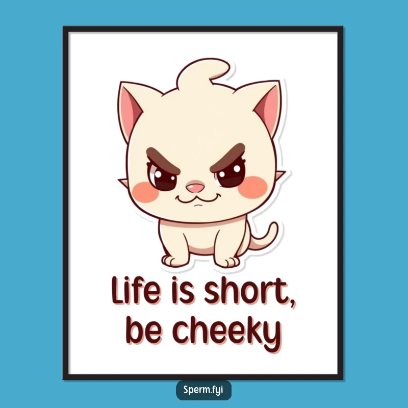 Funny Printable Wall Art: Mischievous Grin, Free Downloadable Decor