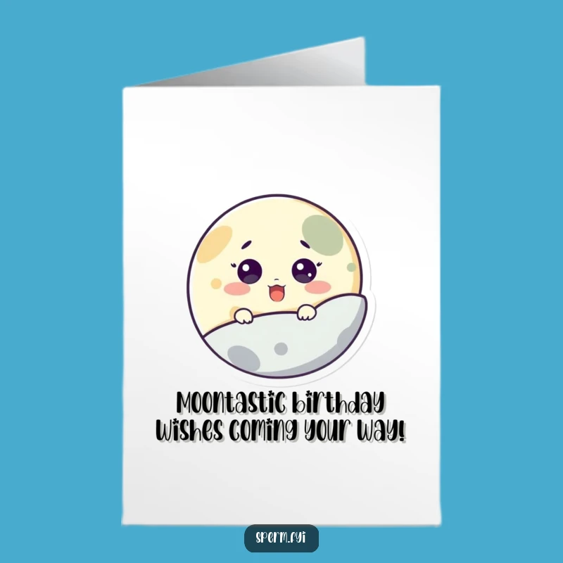 Free Printable Surprise Moon Birthday Card - Funny Downloadable Gift for Space Lovers