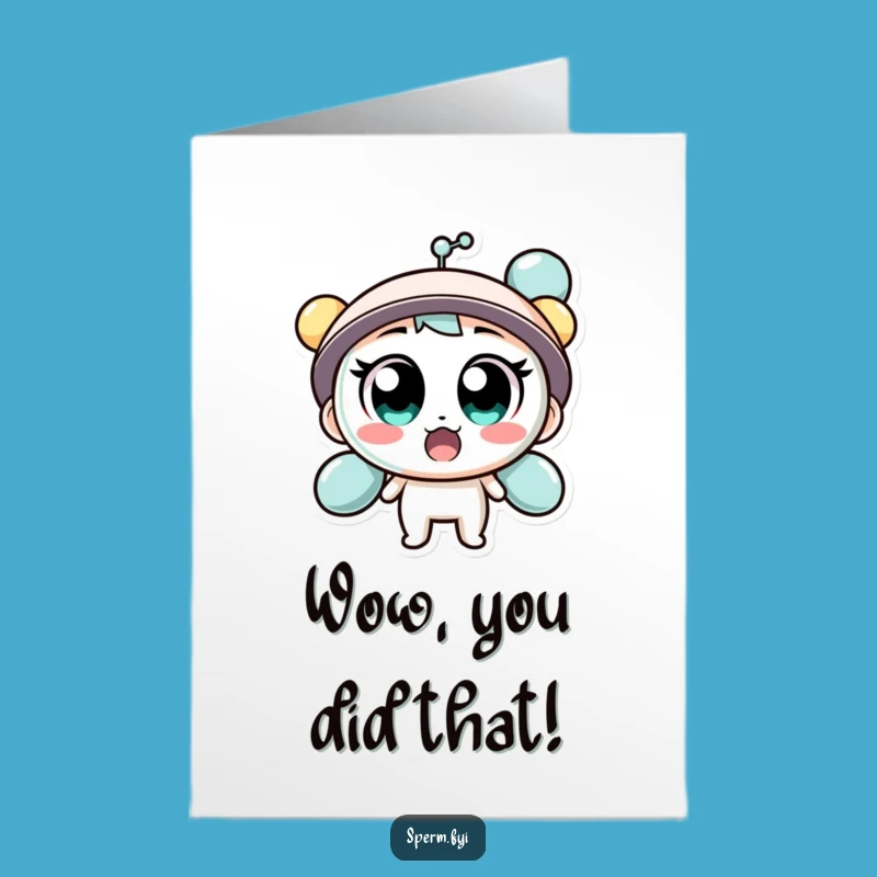 Free Printable Congrats Card: Surprised Molecule Downloadable for Astonishing Achievements