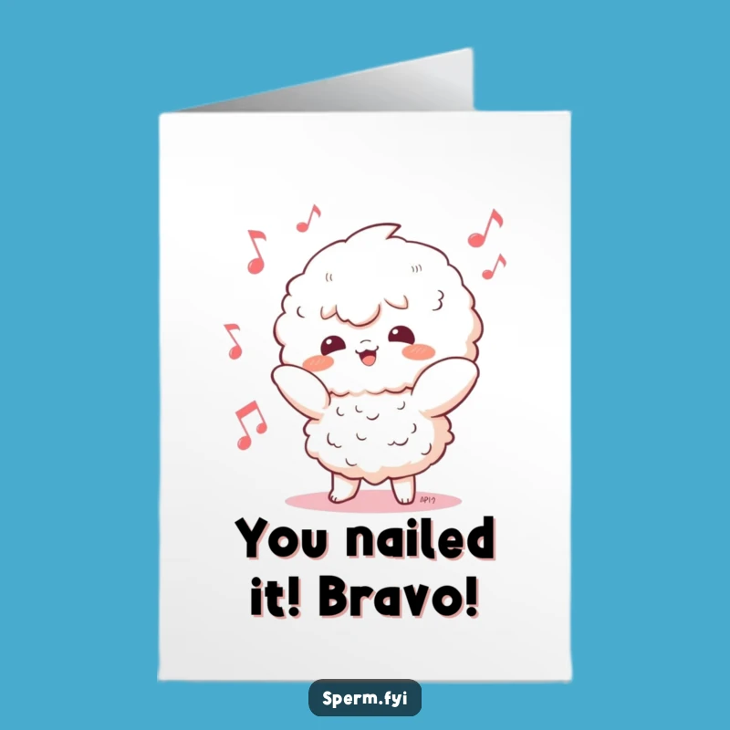 Free Printable Kawaii Dancer Card: Hilarious Congrats Downloadable Gift for Celebrations
