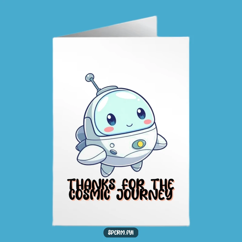 Free Printable Spaceship Thank You Card - Funny Downloadable Note for a Determined Effort