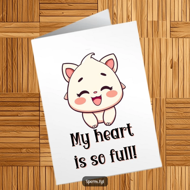 Funny free printable thank you card depicting a character with rosy cheeks and a huge smile. Perfect for conveying thanks.