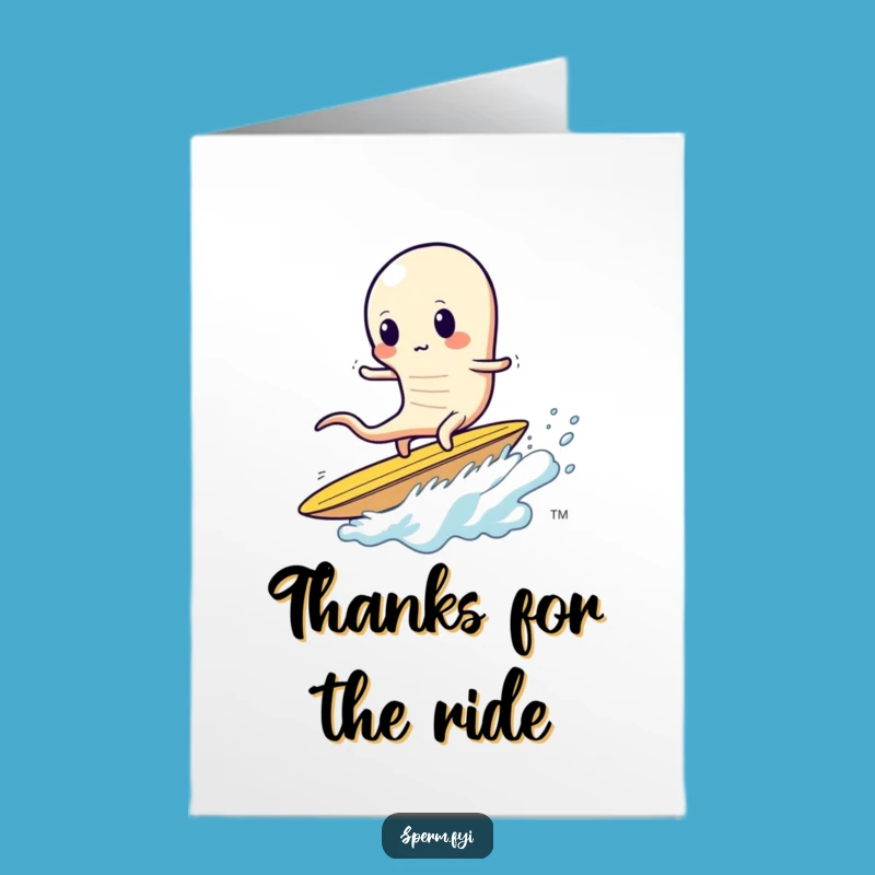 Free Printable Thank You Card: Sperm's Chip Ride