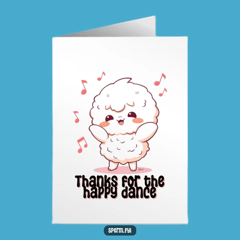 Free Printable Kawaii Dancer Card: Cheerful Thank You Downloadable Gift for Grateful Moments