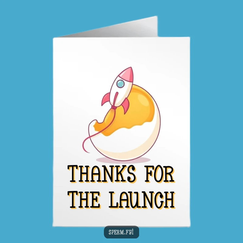 Free Printable Thank You Card: Sperm Rocket's Journey