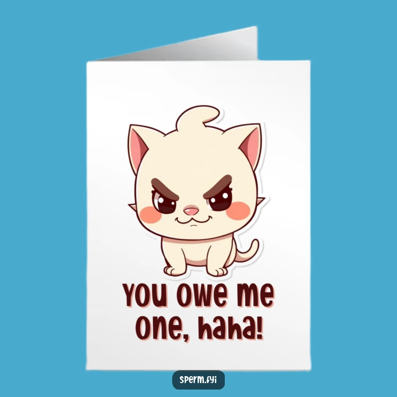 Free Printable Thank You Card: Mischievous Grin, Cheeky Downloadable