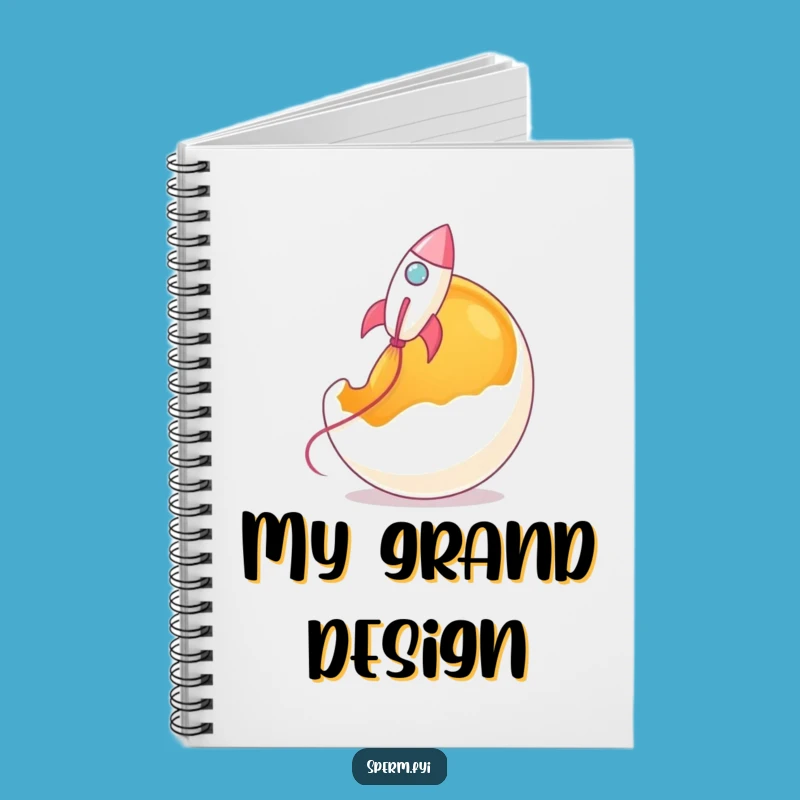 Funny Rocket Sperm Ideas Notebook - Blast Off Creativity, Journaling Gift