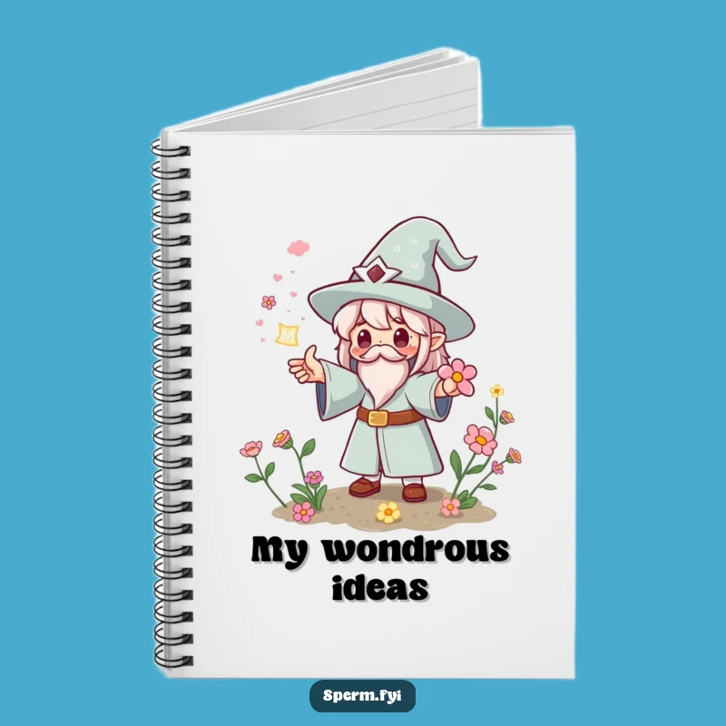 Funny Kawaii Spell Book Notebook - Wizard Bloom Journal Gift