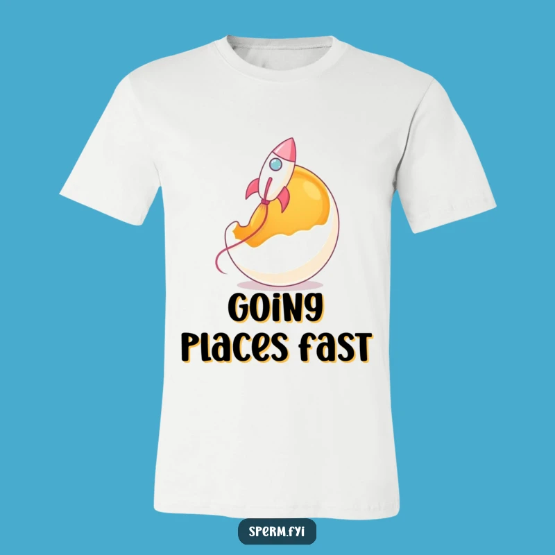 Funny Rocket Sperm Blast Off T-Shirt - Conception Humor, Hilarious Gift