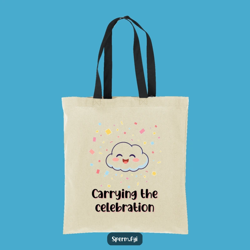 Funny Happy Cloud Confetti Tote Bag - Carry Joyful Vibes Everywhere