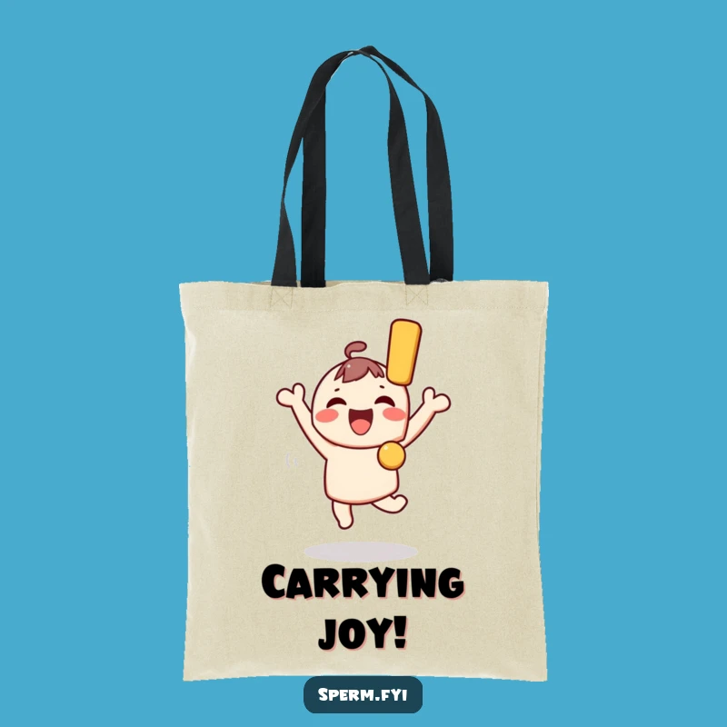 Funny Joyful Kawaii Character Tote Bag - Practical Gift for Celebrations